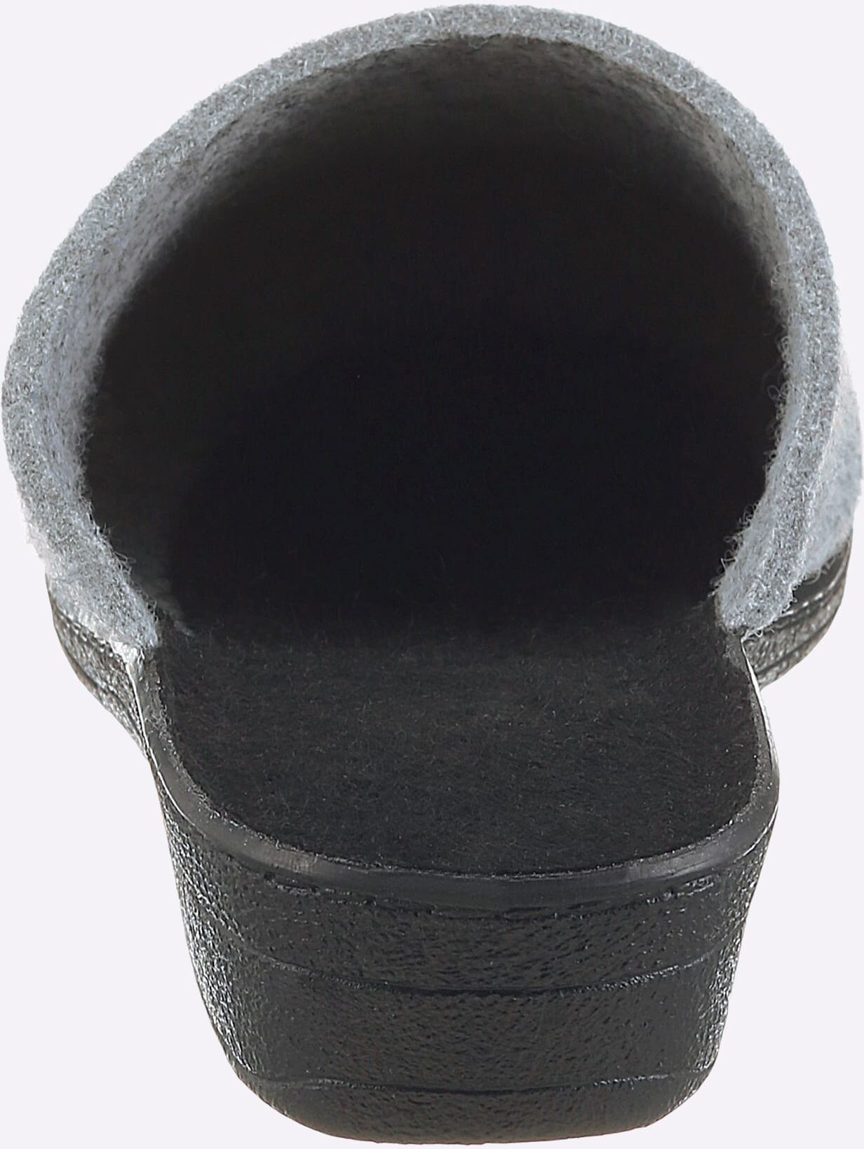 Pantoffel CASUAL LOOKS, Damen, Gr. 36, grau, Filz, Schuhe Pantoffel