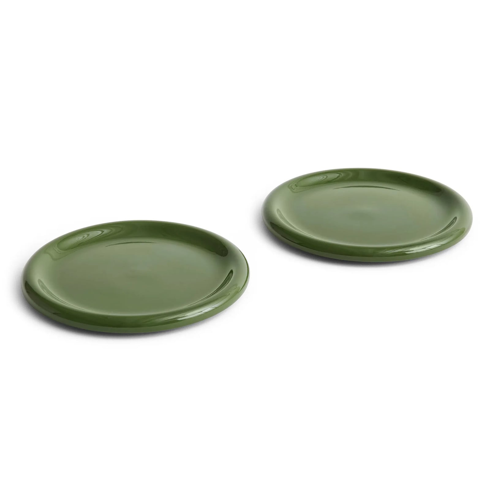 HAY Barro dinner plate Green, Ø24 cm, 2-pack
