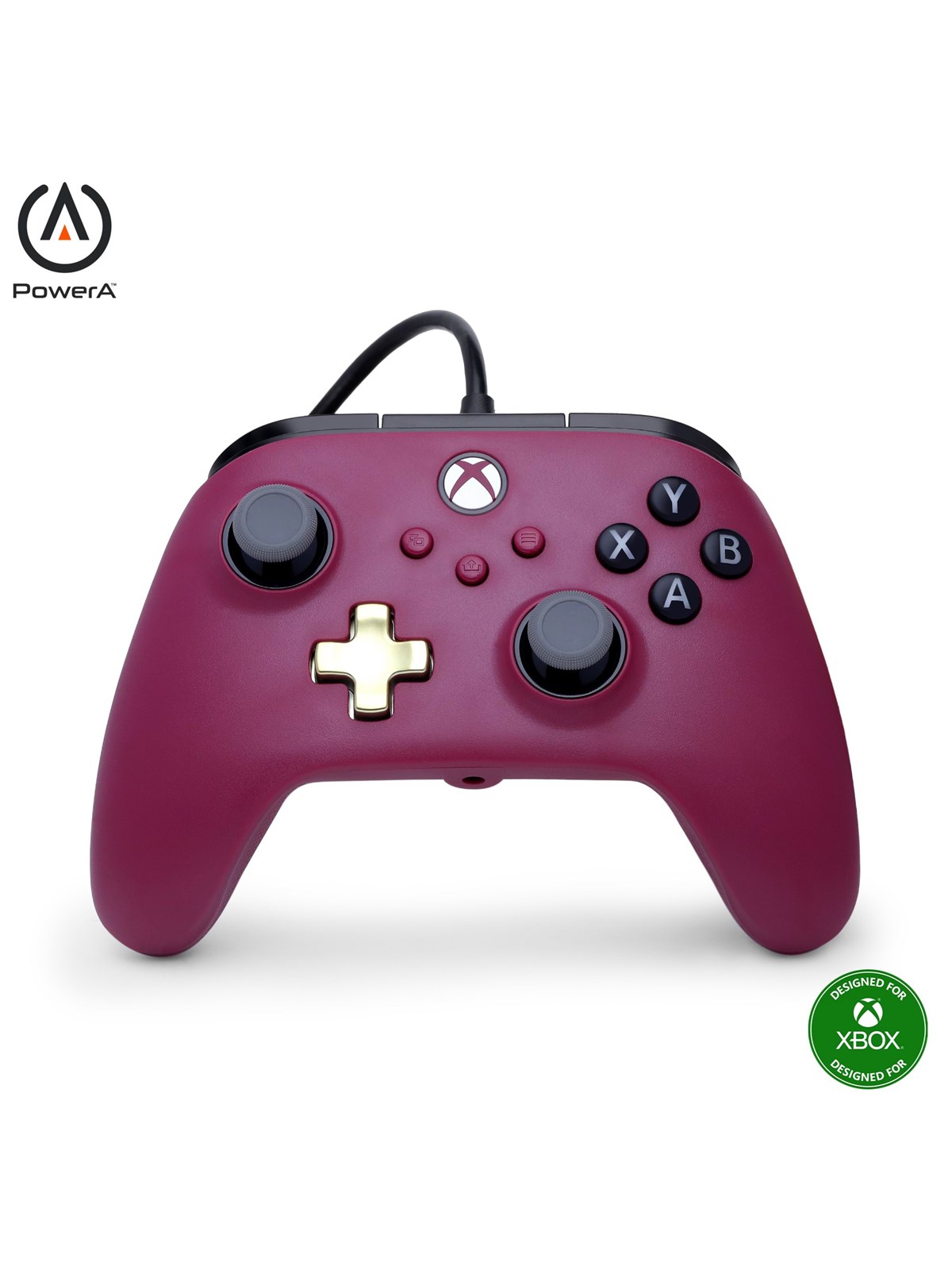 PowerA Kabelgebundener Advantage-Plus-Controller für Xbox Series X|S - Rubinrot