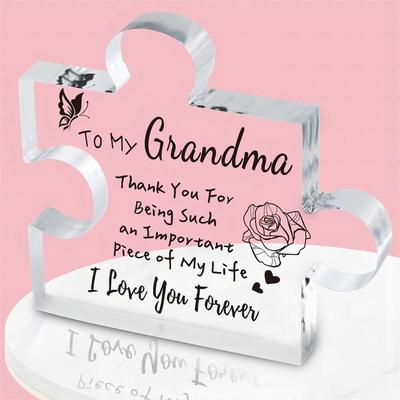 Top Demand Picks Carved Acrylic Puzzle Plaque, Grandma Gifts, Funny Birthday Gift For Grandma, Unique Christmas Gift Keepsake Carved Acrylic Puzzle Plaque, Grandma Gifts, Funny Birthday Gift For Grandma, Unique Christmas Gift Keepsake
