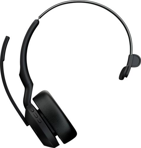 Jabra Evolve2 55 Link 380/390a UC Mono On Ear Headset Bluetooth Mono Schwarz Noise Cancelling, Mikrofon-Rauschunterdrückung Mono