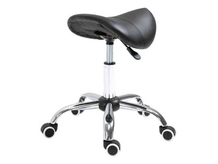 HOMCOM Rolkruk hoogteverstelbaar zadelkruk 49-61 cm zwart
