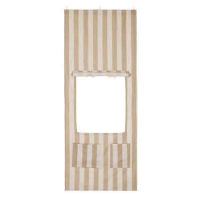 Kioskvorhang Streifen beige