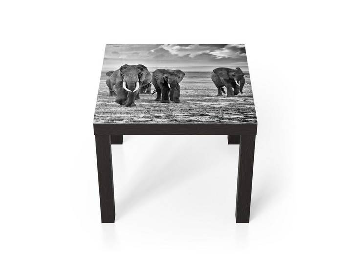 DEQORI Couchtisch 'Elefantenmarsch', Glas Beistelltisch Glastisch modern