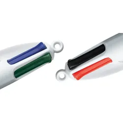 BiC Kugelschreiber 4-Farb mit Drücker zur einfachen Farbauswahl