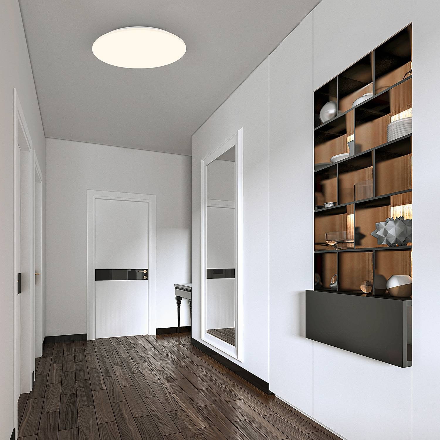 Briloner LED-plafondlamp met bewegingssensor, wit, Ø 35 cm