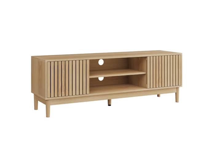 TV-LOWBOARD eichen-optik & lamellen-design