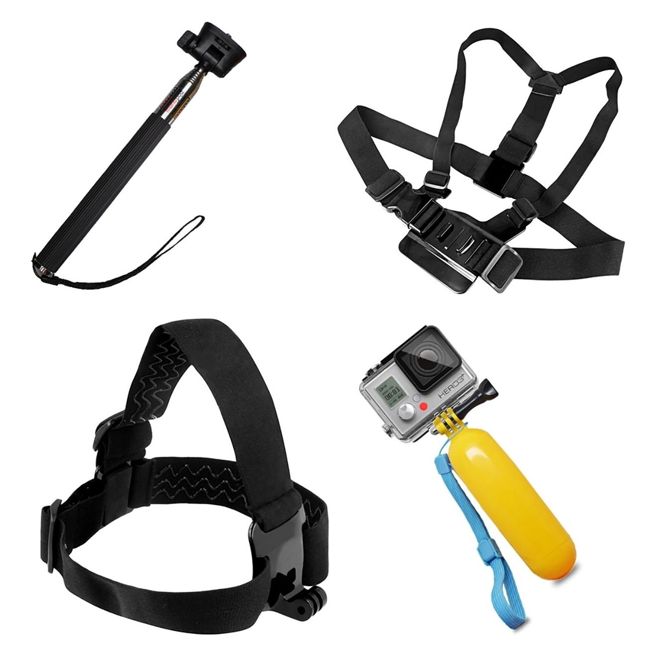 Hurtel Montage-Zubehör Set Brustgurt Halter für Gopro Hero 4 3 3+ 2 1 HIT Go Pro 9 in 1 (1404978613)