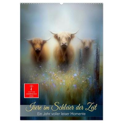 Tiere im Schleier der Zeit (Wandkalender 2026 DIN A2 hoch), CALVENDO Monatskalender