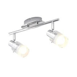 KHG LED-Deckenstrahler  2-flammig Glas teilsatiniert   ¦ Maße (cm): B: 30,5 H: 15 T: 13.5