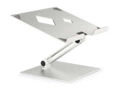 Laptopständer Durable Stand Rise, für Laptops bis 17", Gummiauflagen, manuell verstellbar, mit Griffmulde, Aluminium