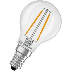 Ledvance E14 LED Tropfenlampe Classic P25 klar 2,5W wie 25W 3000K warmweißes Licht