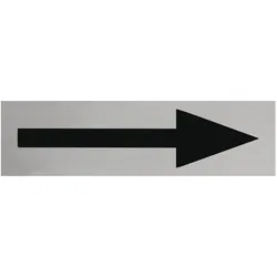 CombiCraft Aluminium Türschild Pfeil 165x45mm mit 3M-Tape