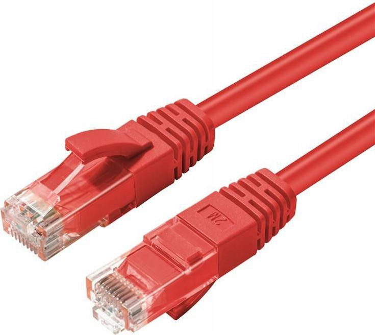 Microconnect MC-UTP6A10R Cat6a U/UTP Netwerkkabel met RJ-45 connectoren, 10 meter, rood