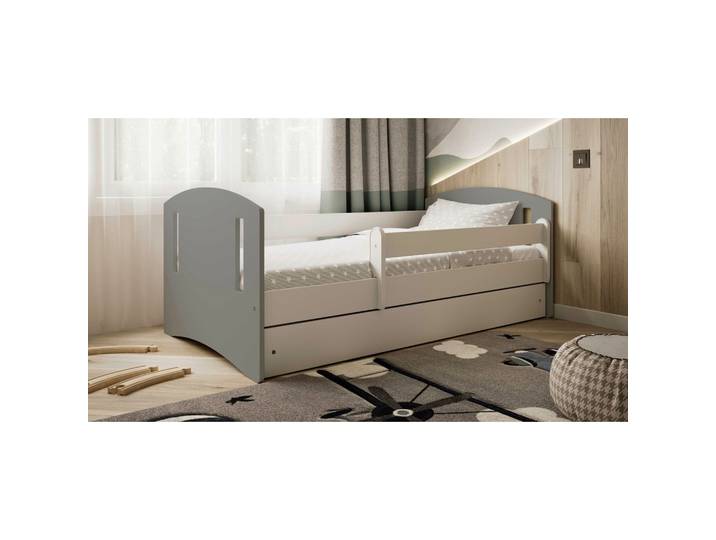 Kinder-/Juniorbett CLASSIC 2 in Grau, Weiß ca.80x180cm