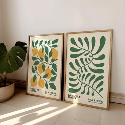 Uplift Treasures Frameless Matisse Floral Boho Wall Art Prints tt357 2pcs 19.69 27.56 In