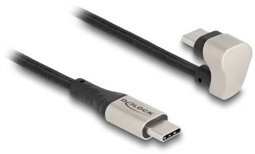 Delock USB-C Kabel USB 2.0 USB-C Stecker, USB-C Stecker 1.00m Schwarz 88159