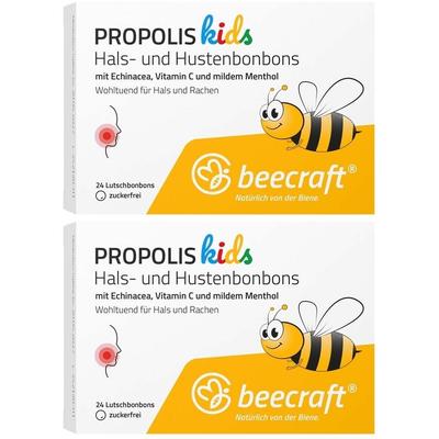 Beecraft Kids Propolis Hals- und Hustenbonbons 2x 2x24 St Bonbons