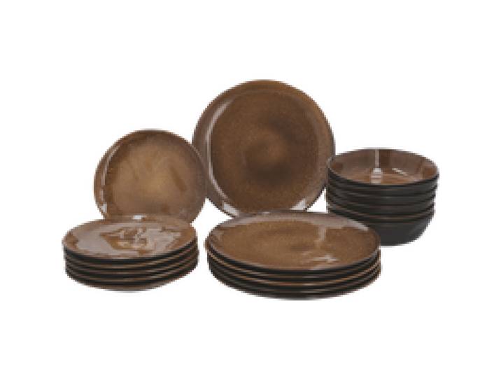 SILVERCREST® Service de vaisselle, 18 pièces. (marron)