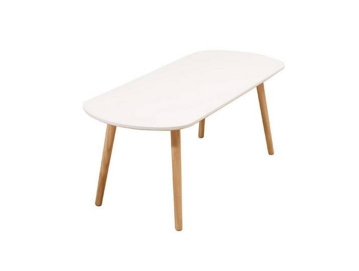 LuxusKollektion Esstisch Esstisch rechteckig 110x50cm weiß MDF Buchenholz (1-St)