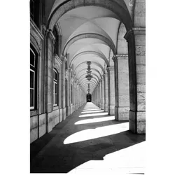 Poster REINDERS "Säulenportal Gebäude - Fotografie - Kunst", schwarz (farbe bild(er): schwarz, weiß), B:61cm H:91,5cm, Papier, Bilder, Poster