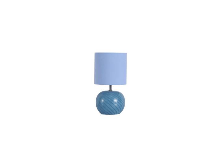 Tischleuchte Fete, Blau, Metall, Glas, 30.5 cm, Europäischer Sicherheitsstandard, Lampen & Leuchten, Innenbeleuchtung, Tischlampen, Tischlampen