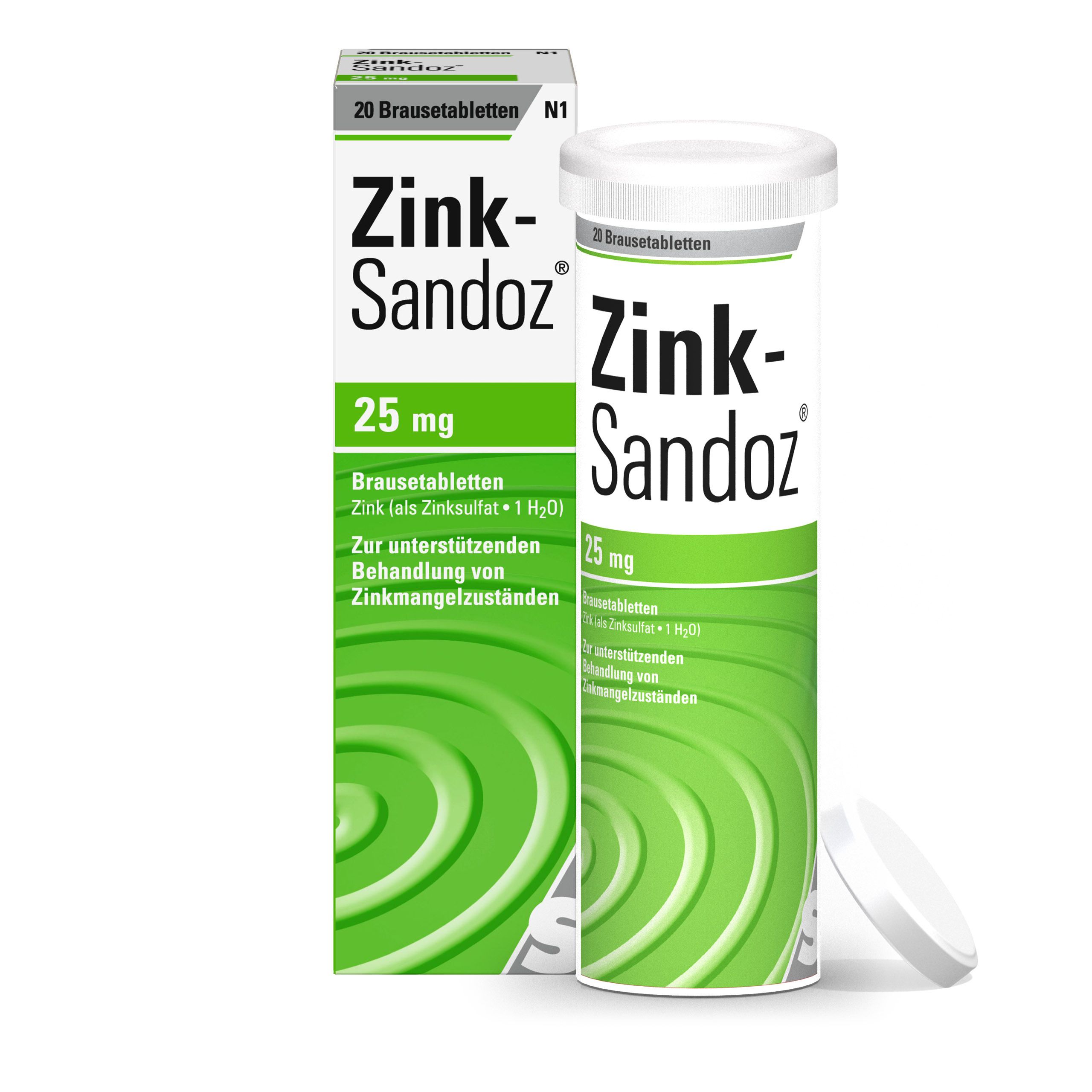 Zink Sandoz Brausetabletten 20 St