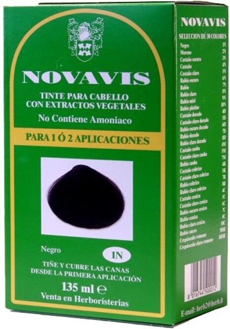 Novavis Dye with Plant Extracts 135 ml 1N Negro