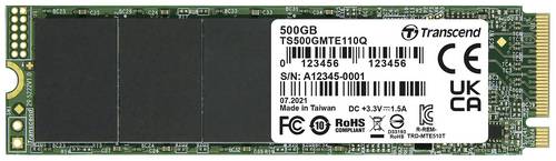Transcend 110Q 500 GB Interne M.2 PCIe NVMe SSD 2280 PCIe NVMe 3.0 x4 Retail TS500GMTE110Q
