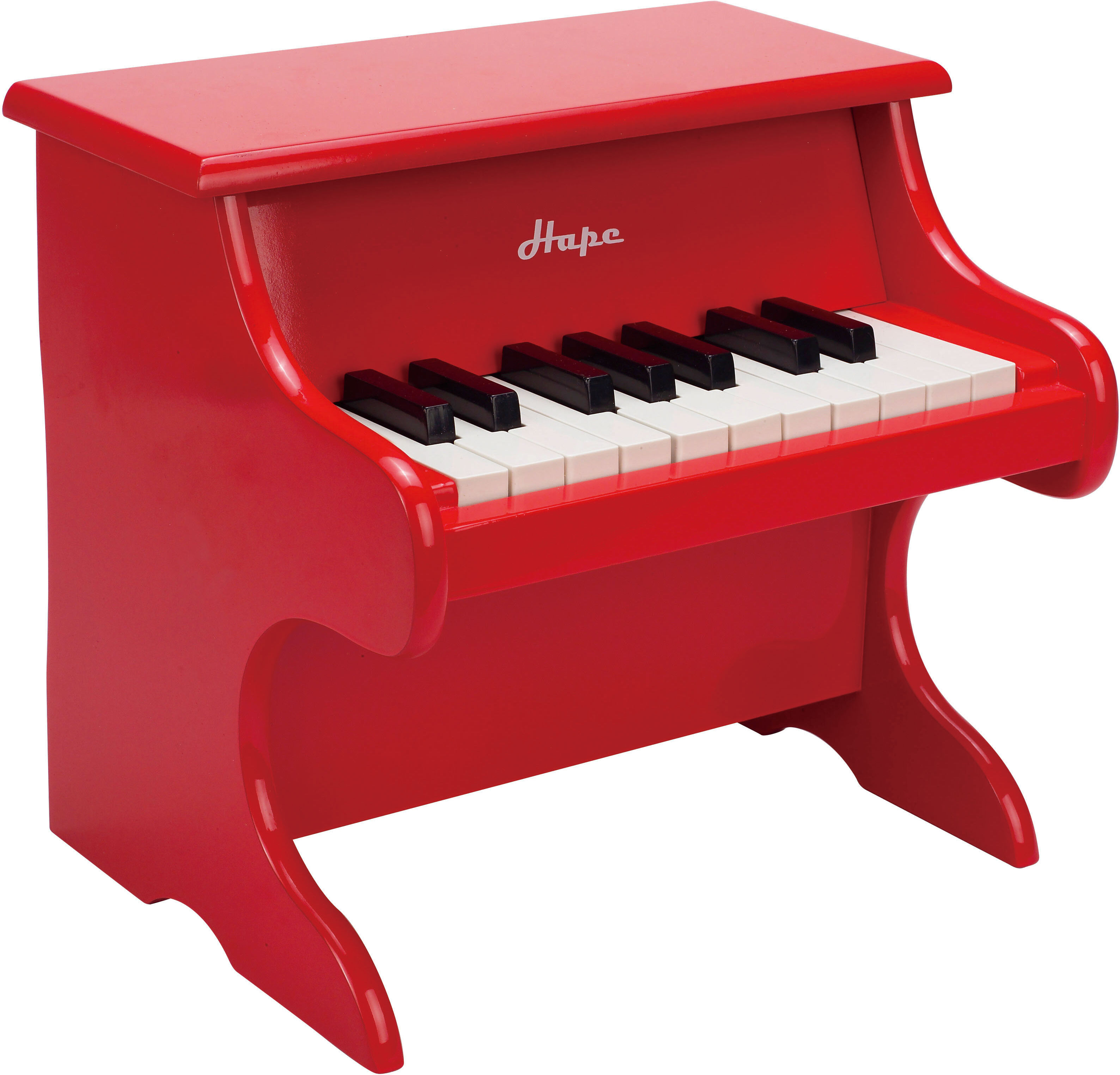 Spielzeug-Musikinstrument HAPE "Spielzeugklavier", rot, Spielzeug-Musikinstrumente, KinderB:33cm H:30cm T:25cm, Holz, Spielzeug-Musikinstrument, B:33cm H:30cm T:25cm