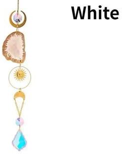 Inspired Living Celestial Crystal Suncatcher Sun And Moon Window Prism Rainbow Maker white