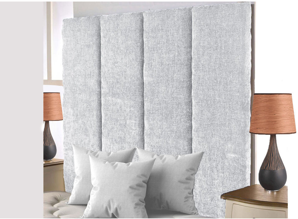 Latitude Run Upholstered Headboard Ivory Chenille Double (4'6)