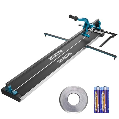 VEVOR Handmatige Tegelsnijmachine met 120 cm snijlengte, blauw/zwart, inclusief extra snijwieltje