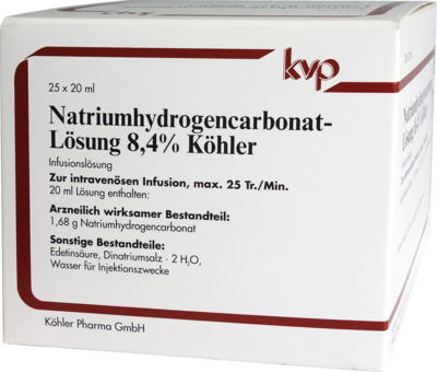Köhler Pharma GmbH NATRIUMHYDROGENCARBONAT-Lösung 8,4% Köhler 25X20 ml 02782828