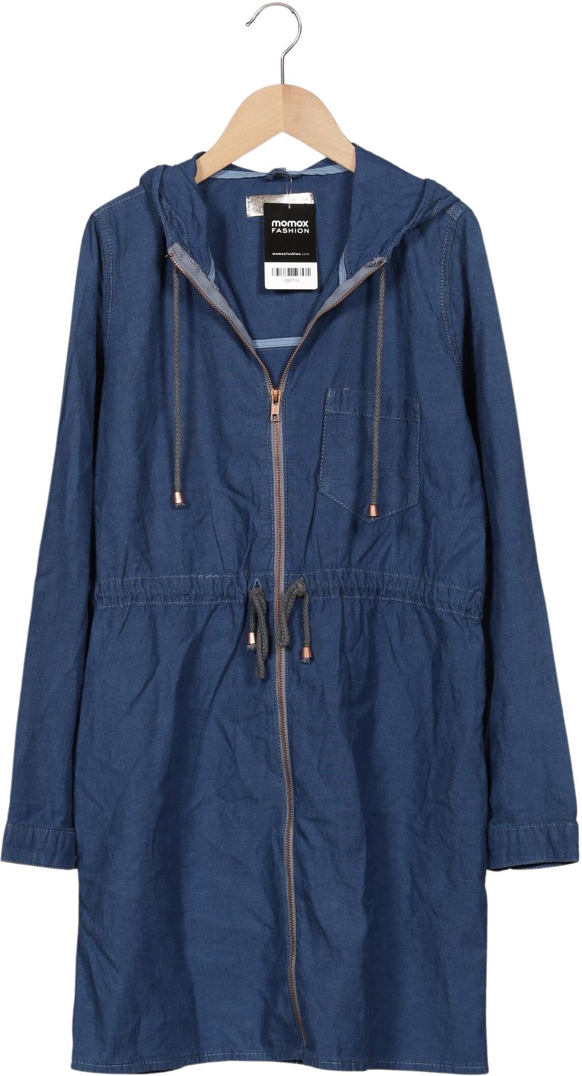 Topshop Damen Mantel, Blau, Gr. EU 34, Baumwolle - Second Hand