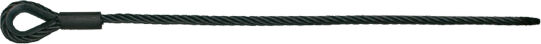 SweetPRO Safetex AN 04/5000-B 1K Anschlagseil, Ø4mm, 5m, SCHWARZ,DGUV 60kg
