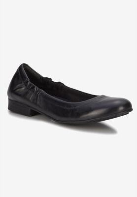 Women's Tess Flat by Ros Hommerson in Black Leather (Size 10 N)