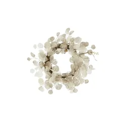 LED Kranz   , weiß , Rattan,Naturprodukte,Kunststoff Ø: 45