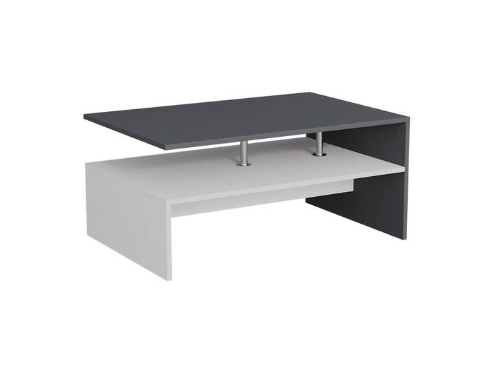Vicco Couchtisch Amato Anthrazit/Weiß 90 x 52.6 cm, Anthrazit, Weiß, Holzwerkstoff, Rechteckig, 90x42.2x52.6 cm, Wohnzimmer, Wohnzimmertische, Couchtische