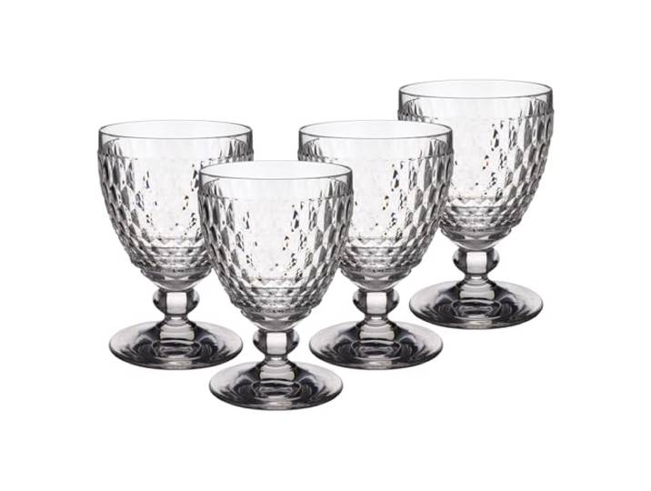 Villeroy & Boch 4er Set Boston klar Wassergläser auf Fuß 350ml