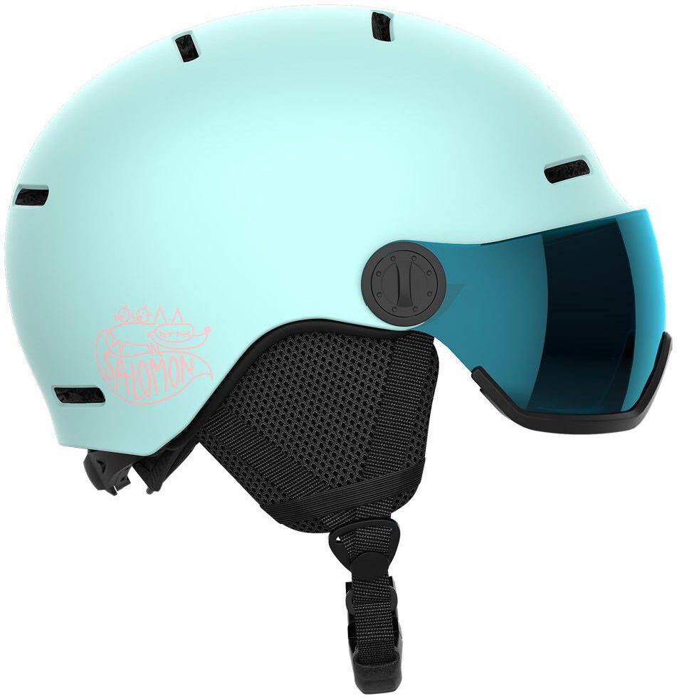 Salomon  - Orka Visor Bleached Aqua Flash Blue - L - Casque de ski avec visière