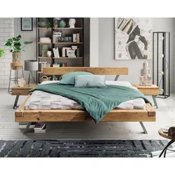 Massivholz »Vancouver 5« Wildeiche Balkenbett 180x220 cm