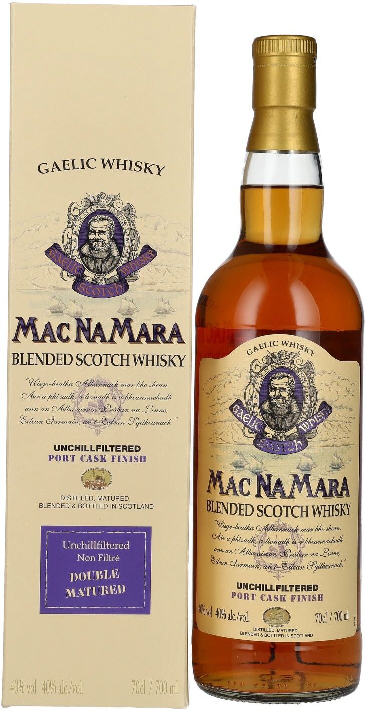 The Gaelic Whiskies Gaelic Whisky MACNAMARA Port Cask Finish Blended Scotch Whisky 40% Vol. 0,7l in Geschenkbox