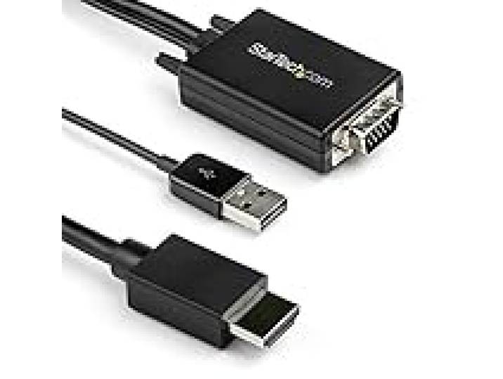 StarTech Câble Convertisseur VGA vers HDMI 2m, Audio USB (VGA2HDMM2M)
