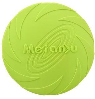 Friendly Fresh Finds Bite Resistant Flying Disc Toy For Dogs Interactive Training & Outdoor Play green m