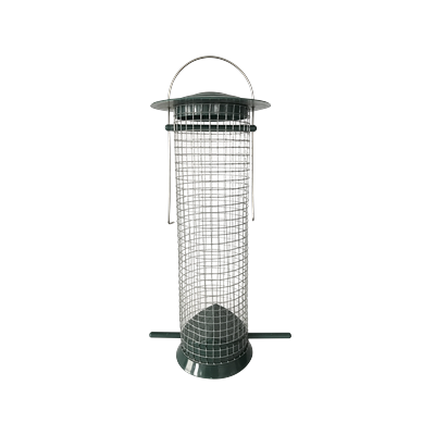 Vogelhaus WINDHAGER "Easy, Futterspender aus Kunststoff und Metall, abnehmbares Dach", grün, B:14cm H:26cm T:10cm, Kunststoff, Metall, Tierhäuser, Futterstation inkl. Aufhängung, Füllvolumen ca. 0,75 L, 10x14x26 cm