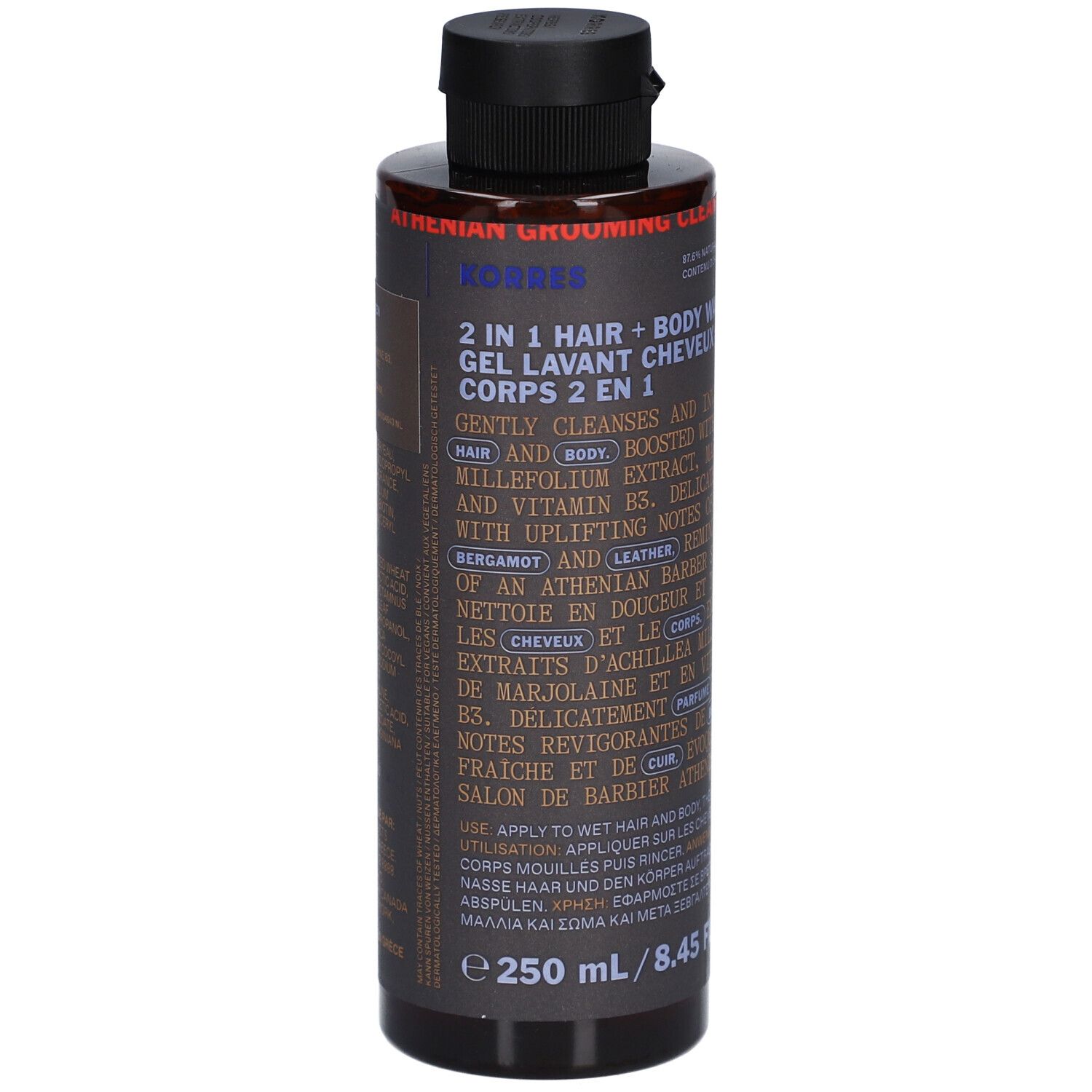 Korres KM Achillea Mens 2-in-1 Shampoo Showergel 250ml 250 ml Duschgel