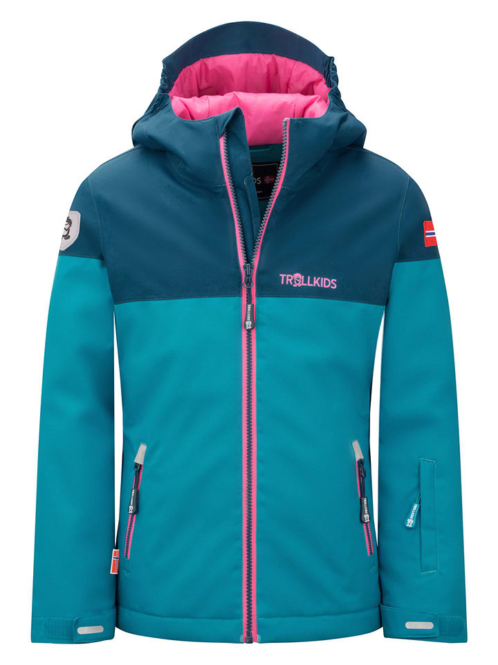Trollkids Ski-/ Snowboardjacke "Hallingdal" in Türkis - 92