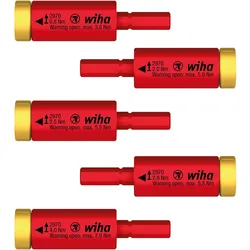 Wiha Schraubenausdreher-Set easyTorque Adapter electric 0,8-4,0 Nm 41479 5-tlg.