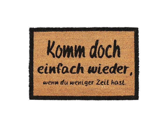 Fussmatte Kokos KOMM WIEDER Hellbraun-Schwarz